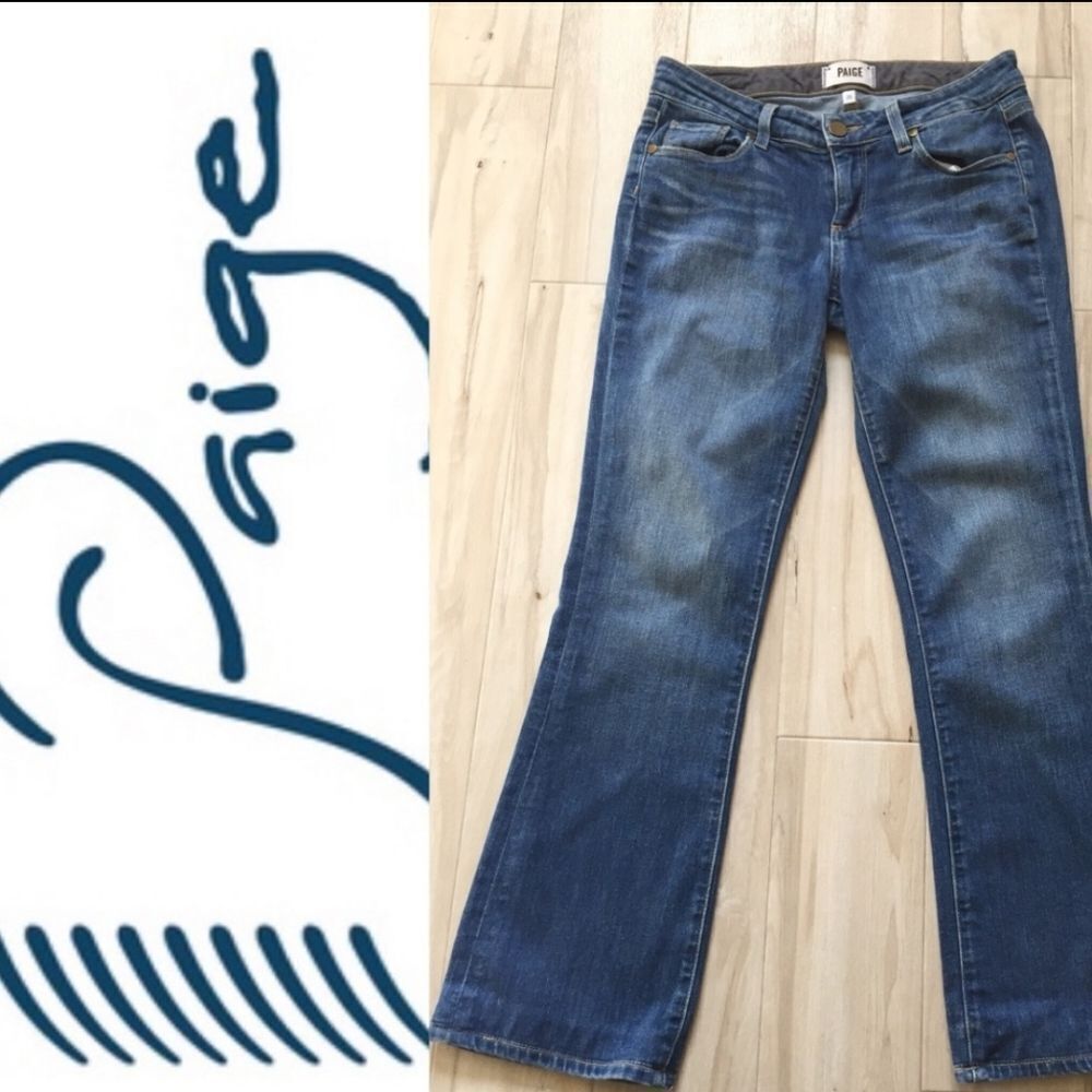 Paige Skyline Bootcut Premium Denim Jeans Blue Size 26